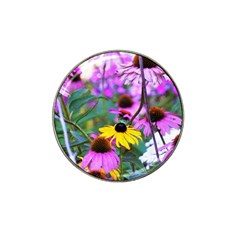 Yellow Flowers In The Purple Coneflower Garden Hat Clip Ball Marker (4 Pack) by myrubiogarden