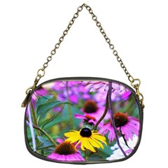 Yellow Flowers In The Purple Coneflower Garden Chain Purse (two Sides) by myrubiogarden