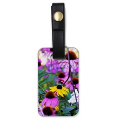 Yellow Flowers In The Purple Coneflower Garden Luggage Tags (one Side) 