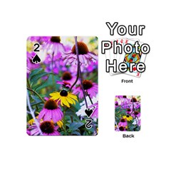 Yellow Flowers In The Purple Coneflower Garden Playing Cards 54 (mini)