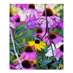 Yellow Flowers In The Purple Coneflower Garden Shower Curtain 60  X 72  (medium)  by myrubiogarden