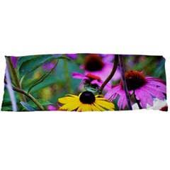 Yellow Flowers In The Purple Coneflower Garden Body Pillow Case Dakimakura (two Sides) by myrubiogarden