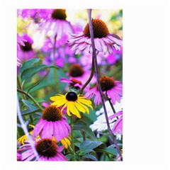 Yellow Flowers In The Purple Coneflower Garden Small Garden Flag (two Sides)