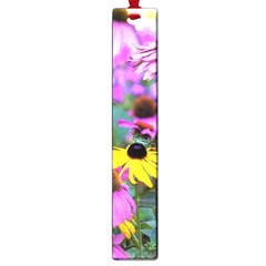 Yellow Flowers In The Purple Coneflower Garden Large Book Marks by myrubiogarden