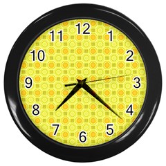 Traditional Patterns Chrysanthemum Wall Clock (Black)