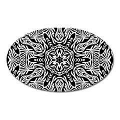 Pattern Star Design Texture Oval Magnet by Pakrebo