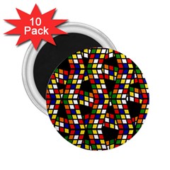 Graphic Pattern Rubiks Cube Cube 2 25  Magnets (10 Pack) 