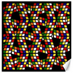 Graphic Pattern Rubiks Cube Cube Canvas 12  X 12  by Pakrebo