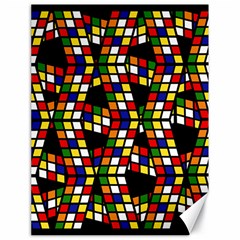 Graphic Pattern Rubiks Cube Cube Canvas 18  X 24  by Pakrebo