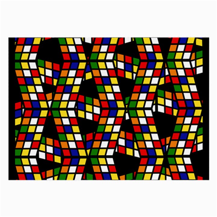 Graphic Pattern Rubiks Cube Cube Large Glasses Cloth (2-Side)