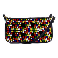 Graphic Pattern Rubiks Cube Cube Shoulder Clutch Bag