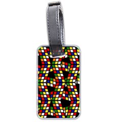 Graphic Pattern Rubiks Cube Cube Luggage Tags (two Sides) by Pakrebo