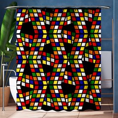 Graphic Pattern Rubiks Cube Cube Shower Curtain 60  x 72  (Medium) 