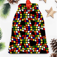 Graphic Pattern Rubiks Cube Cube Ornament (Bell)