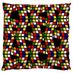 Graphic Pattern Rubiks Cube Cube Large Cushion Case (One Side)