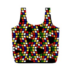 Graphic Pattern Rubiks Cube Cube Full Print Recycle Bag (m) by Pakrebo