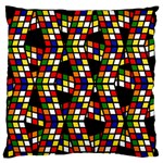 Graphic Pattern Rubiks Cube Cube Large Flano Cushion Case (Two Sides) Front