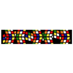 Graphic Pattern Rubiks Cube Cube Small Flano Scarf by Pakrebo