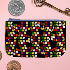 Graphic Pattern Rubiks Cube Cube Large Coin Purse by Pakrebo