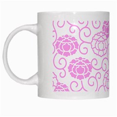 Peony Asia Spring Flowers Natural White Mugs by Pakrebo