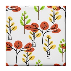 Tree Autumn Forest Landscape Tile Coasters by Pakrebo