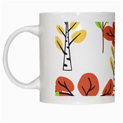 Tree Autumn Forest Landscape White Mugs by Pakrebo