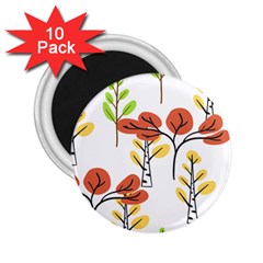 Tree Autumn Forest Landscape 2 25  Magnets (10 Pack) 