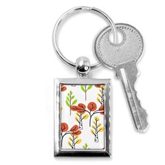 Tree Autumn Forest Landscape Key Chains (rectangle)  by Pakrebo