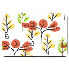 Tree Autumn Forest Landscape Large Doormat  by Pakrebo