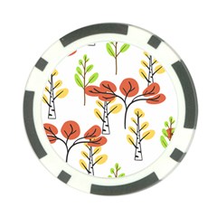 Tree Autumn Forest Landscape Poker Chip Card Guard by Pakrebo