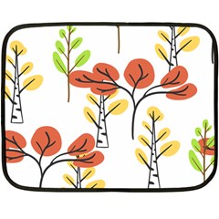 Tree Autumn Forest Landscape Fleece Blanket (mini) by Pakrebo