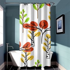 Tree Autumn Forest Landscape Shower Curtain 36  X 72  (stall)  by Pakrebo