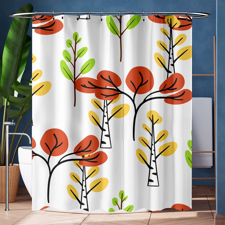 Tree Autumn Forest Landscape Shower Curtain 60  x 72  (Medium) 