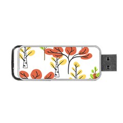 Tree Autumn Forest Landscape Portable Usb Flash (one Side) by Pakrebo