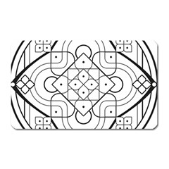 Mandala Drawing Dyes Page Magnet (rectangular) by Pakrebo