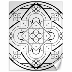 Mandala Drawing Dyes Page Canvas 18  X 24  by Pakrebo