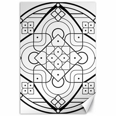 Mandala Drawing Dyes Page Canvas 20  X 30  by Pakrebo