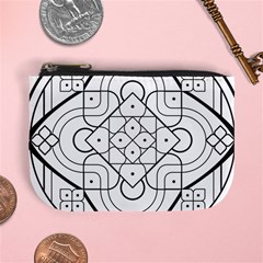 Mandala Drawing Dyes Page Mini Coin Purse by Pakrebo