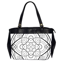 Mandala Drawing Dyes Page Oversize Office Handbag (2 Sides) by Pakrebo