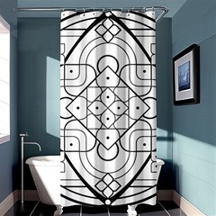 Mandala Drawing Dyes Page Shower Curtain 36  X 72  (stall)  by Pakrebo