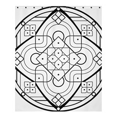 Mandala Drawing Dyes Page Shower Curtain 60  X 72  (medium)  by Pakrebo