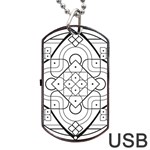 Mandala Drawing Dyes Page Dog Tag USB Flash (One Side) Front