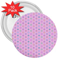 A Hexagonal Pattern 3  Buttons (10 Pack)  by Pakrebo