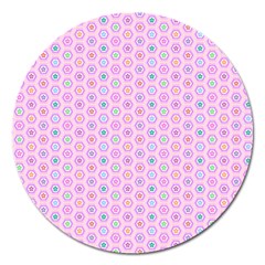 A Hexagonal Pattern Magnet 5  (round) by Pakrebo