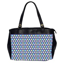 Deep Blue Hemp Pattern Flowers Oversize Office Handbag (2 Sides) by Pakrebo