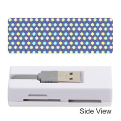 Deep Blue Hemp Pattern Flowers Memory Card Reader (stick) by Pakrebo