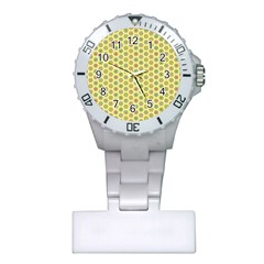 A Hexagonal Pattern Plastic Nurses Watch by Pakrebo