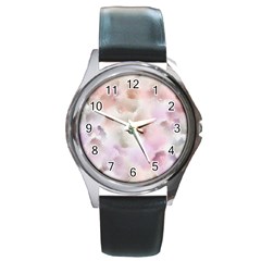 Abstract Watercolor Seamless Round Metal Watch by Pakrebo