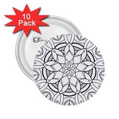 Mandala Drawing Dyes Page 2 25  Buttons (10 Pack)  by Pakrebo