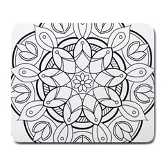 Mandala Drawing Dyes Page Large Mousepads by Pakrebo